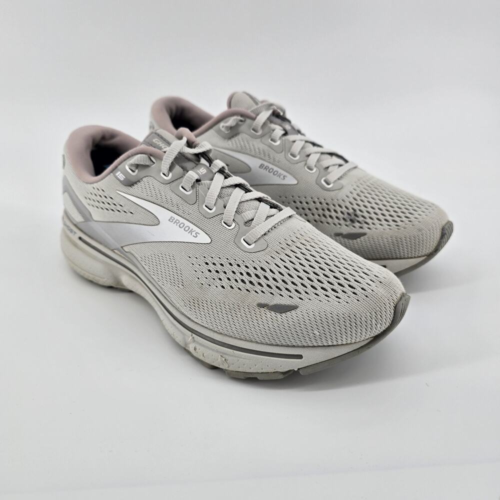 Brooks Ghost 15 Womens Running Shoe Comfort Gray Sz 8 D